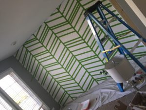 DIY accent wall herringbone