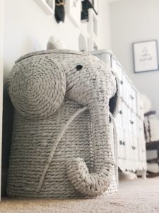 Nursery laundry hamper
