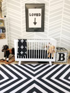 Gender Neutral Nursery Black white and grey