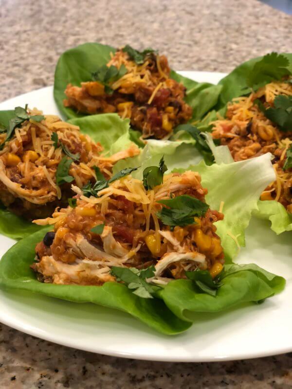 Quinoa Enchilada Lettuce Wraps