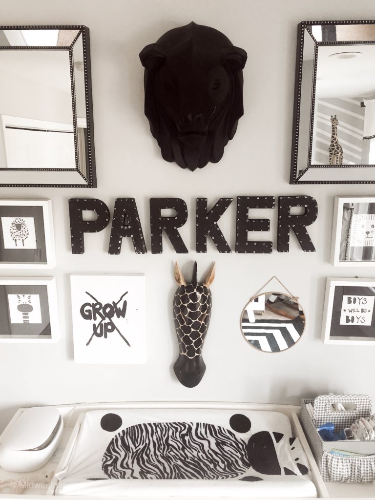 nursery room decor, monochrome nursery, black and white nursery, nursery must haves, baby must haves, nursery necessities, nursery room art