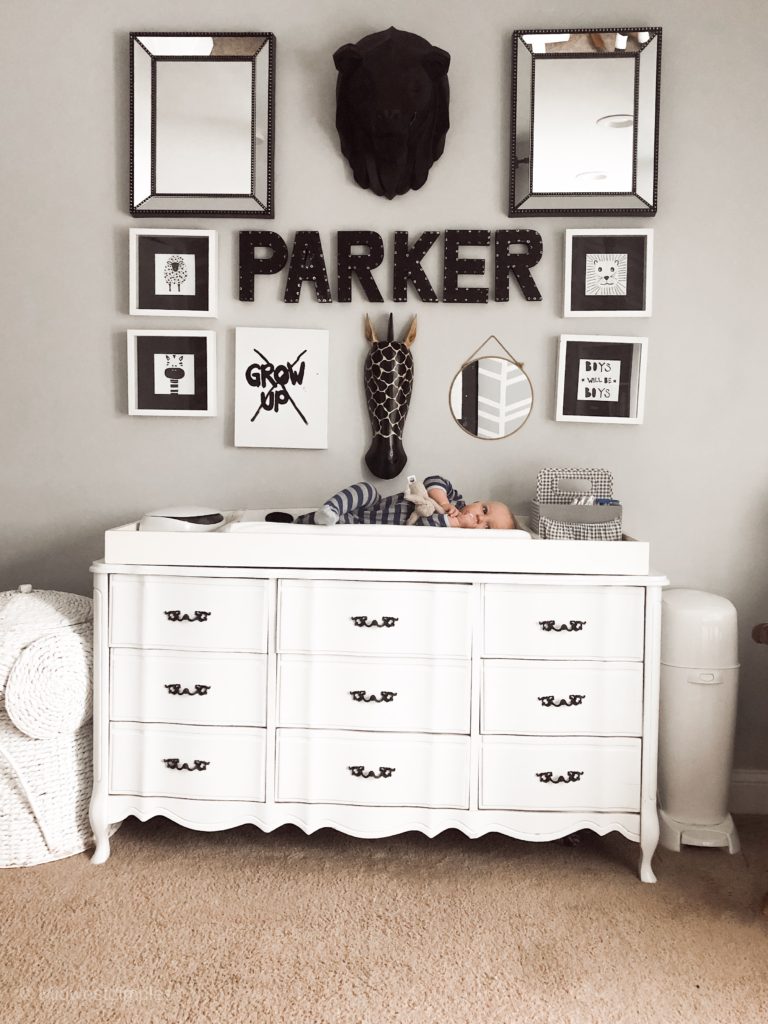 nursery room decor, monochrome nursery, black and white nursery, nursery must haves, baby must haves, nursery necessities, nursery room art